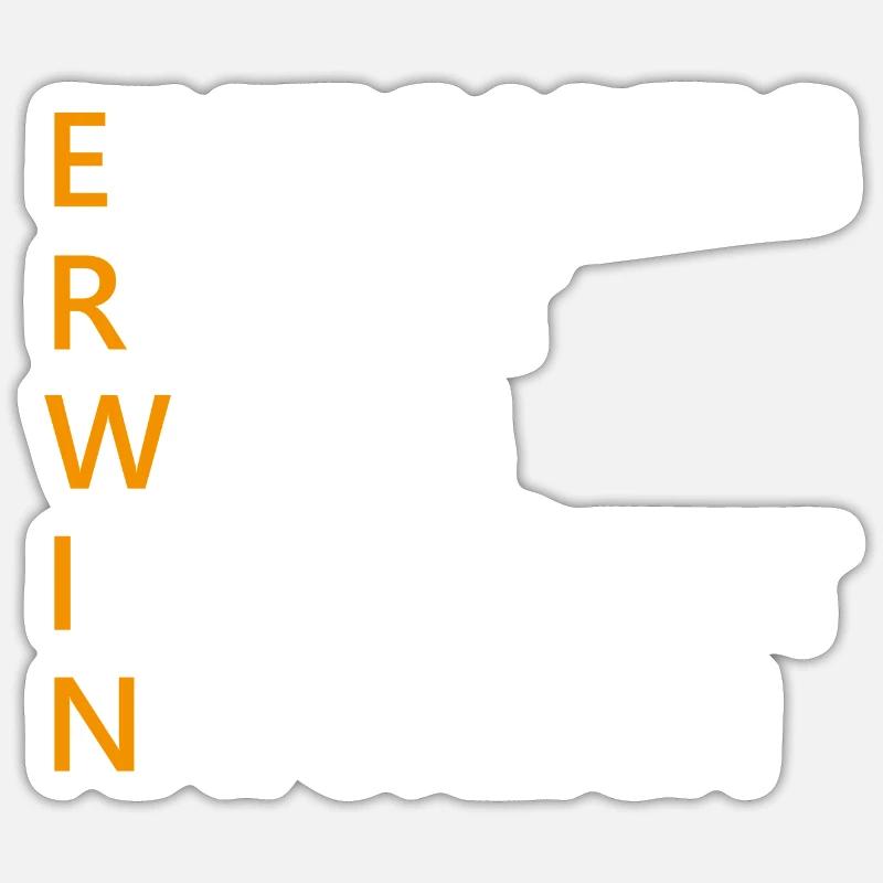 Erwin Name Geschenk Sticker Größe S (10 x 10 cm)