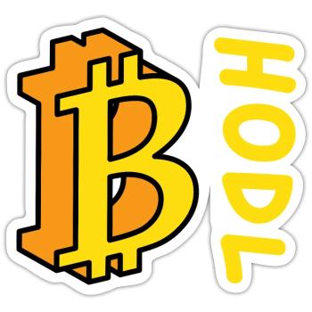 Bitcoin BTC HODL Comics Style - Sticker size S (10 x 10 cm) - white matte - Front