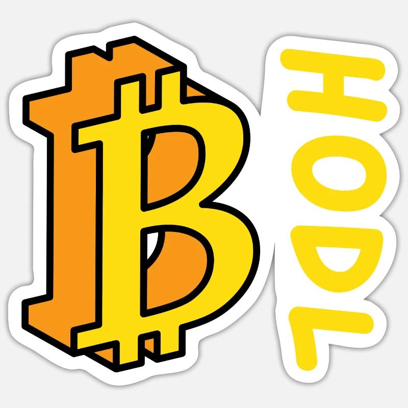 Bitcoin BTC HODL Comics Style - Sticker size S (10 x 10 cm) - white matte