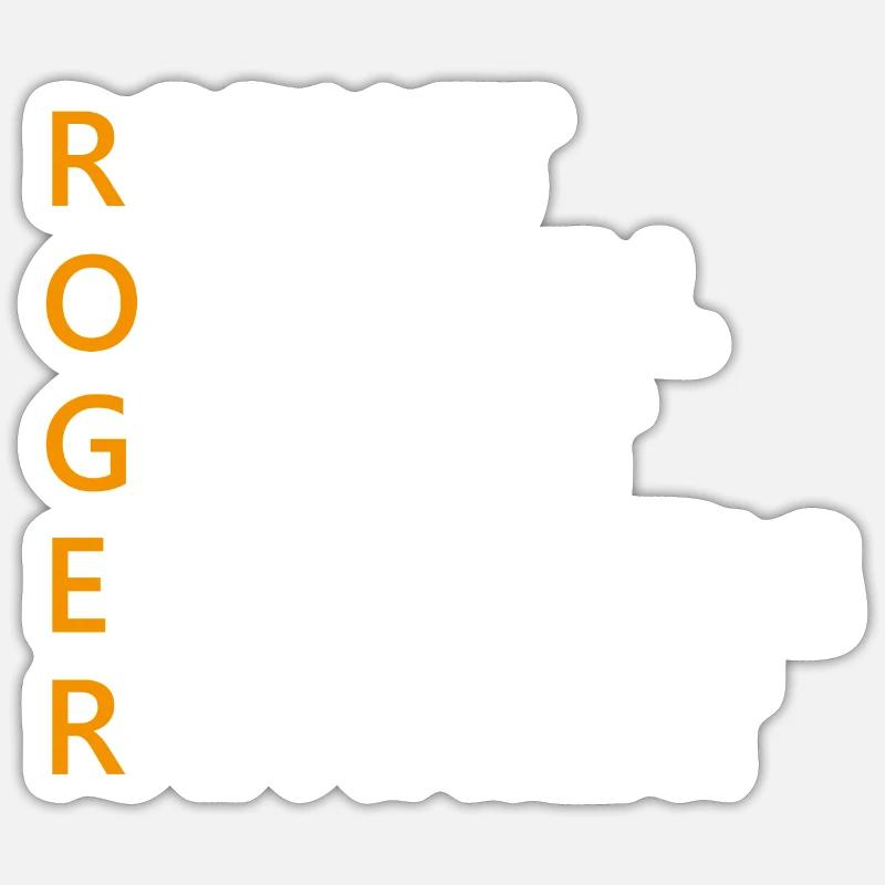 Roger Name Geschenk Sticker Größe S (10 x 10 cm)