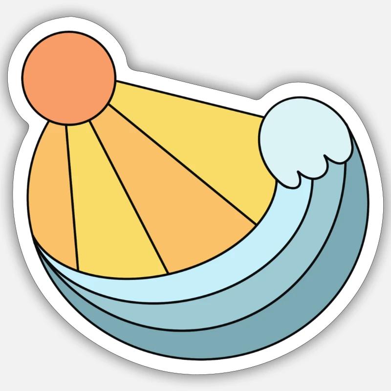 The Wave - Sticker size S (10 x 10 cm) - white matte