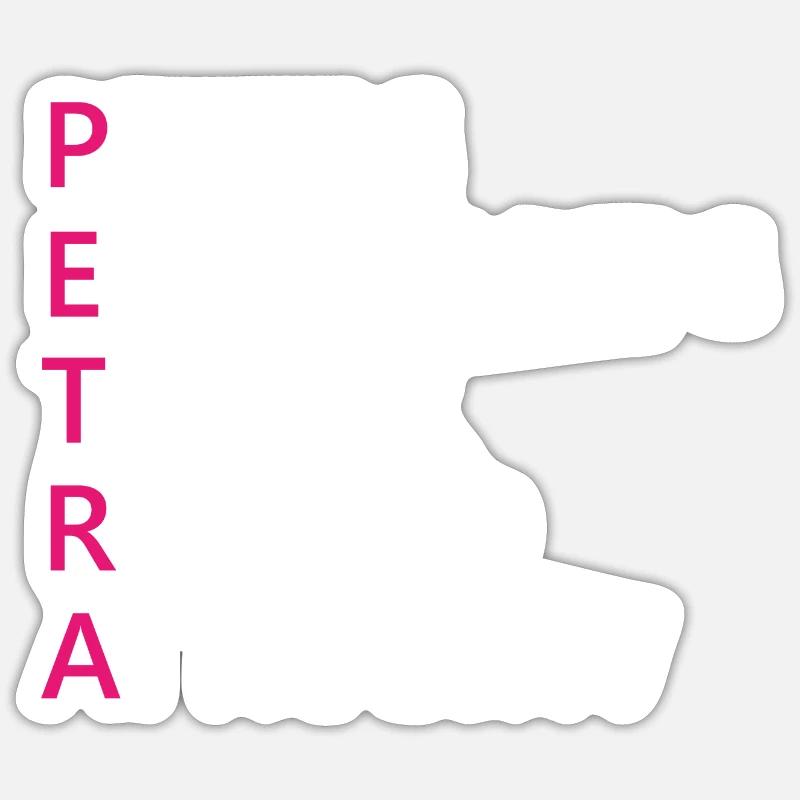 Petra Name Geschenk - Sticker Größe S (10 x 10 cm) - Mattweiß