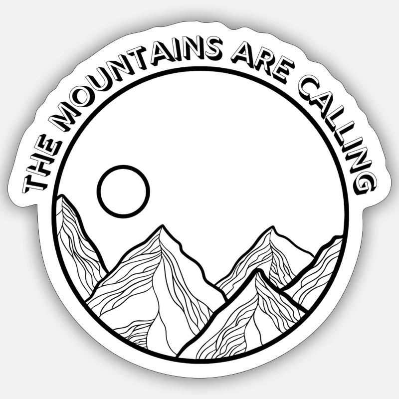 The Mountains Are Calling Sticker Größe S (10 x 10 cm)