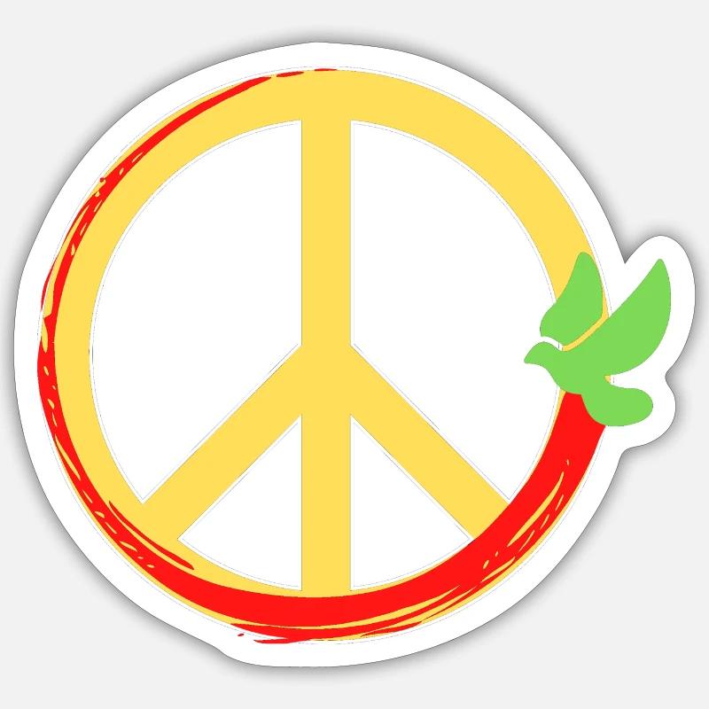 Pace rasta Sticker formato S (10 x 10 cm)
