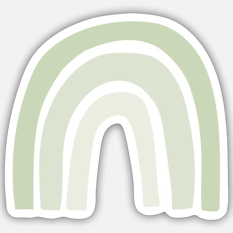Green rainbow Sticker size S (10 x 10 cm)