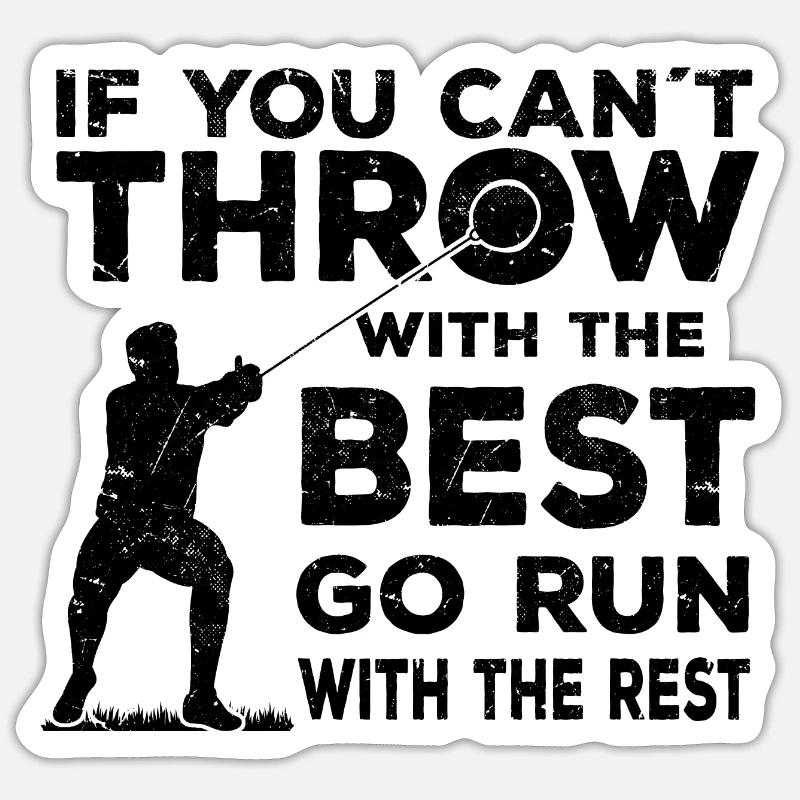 Lancer de marteau - Sticker taille S (10 x 10 cm) - blanc mat