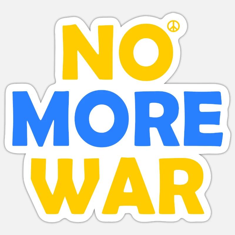 No more war - Sticker Größe S (10 x 10 cm) - Mattweiß