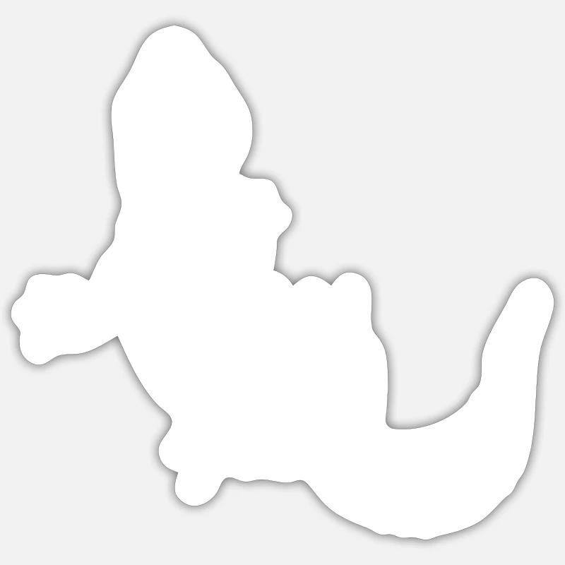 Gecko / Gecko léopard Sticker taille S (10 x 10 cm)