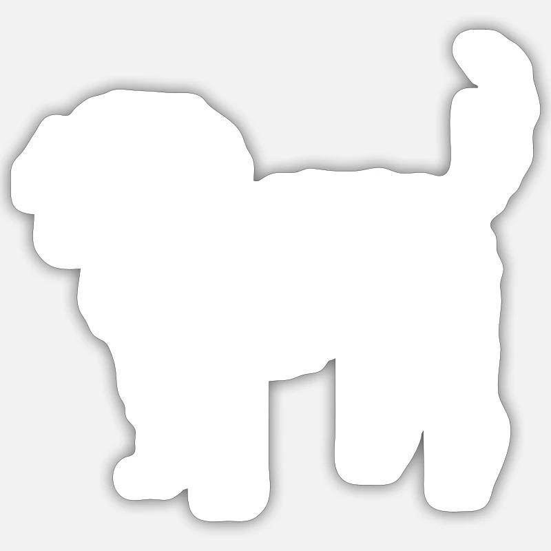 Tierfreund Hunde Design - Sticker Größe S (10 x 10 cm) - Mattweiß