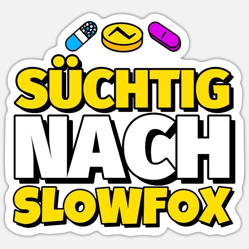 Slowfox Tanz lustig Geschenk - Sticker Größe S (10 x 10 cm) - Mattweiß