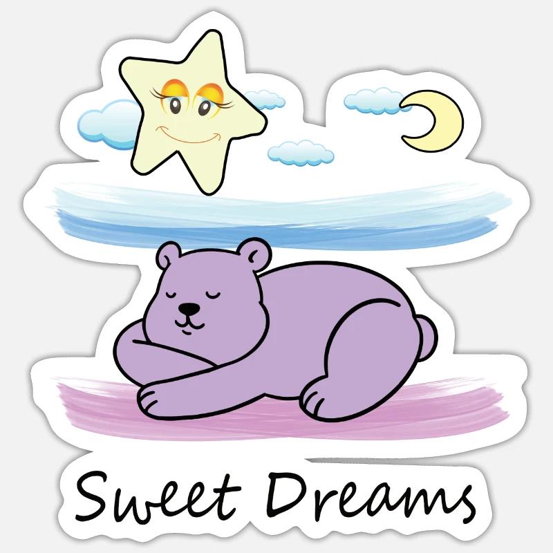 Cute teddy bear - Sticker size S (10 x 10 cm) - white matte
