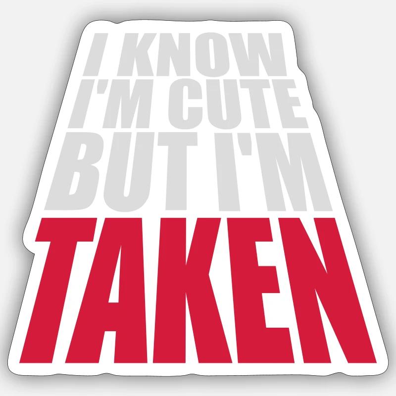 citation mignonne mais prise - Sticker taille S (10 x 10 cm) - blanc mat