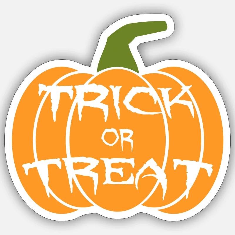 Candy or Prank Pumpkin Sticker size S (10 x 10 cm)