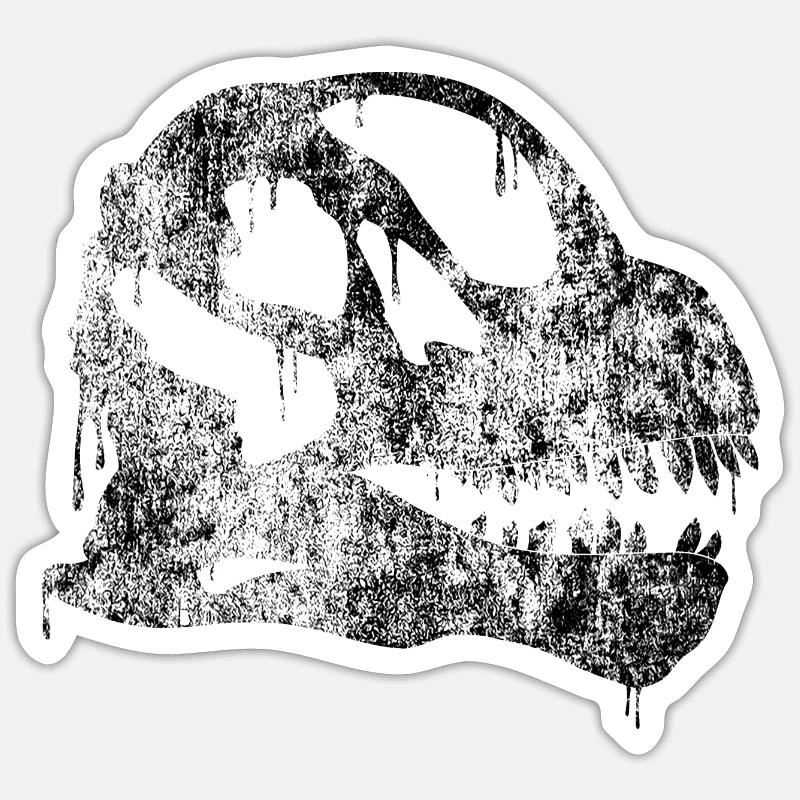 camarasaurus skull - Sticker size S (10 x 10 cm) - white matte