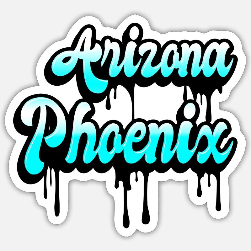 Phoenix Arizona Design - Sticker size S (10 x 10 cm) - white matte