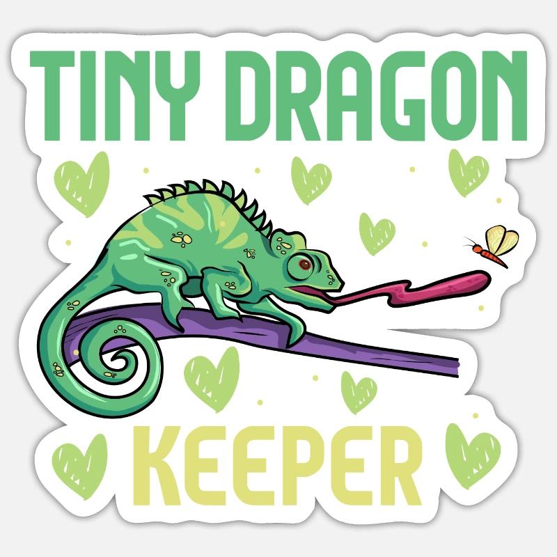 Chameleon Lizard Reptile Herpetologist - Sticker size S (10 x 10 cm) - white matte