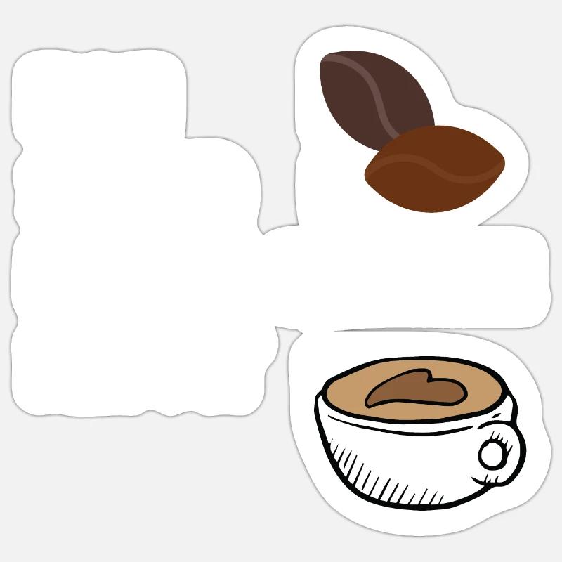 Eat Sleep Drink Coffe Repeat - Sticker size S (10 x 10 cm) - white matte