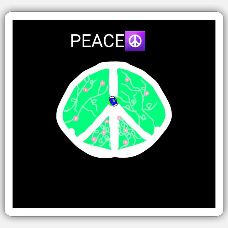 Peace - Sticker size S (10 x 10 cm) - white matte