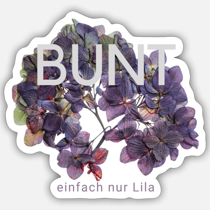 Bunt einfach nur Lila - Sticker Größe S (10 x 10 cm) - Mattweiß