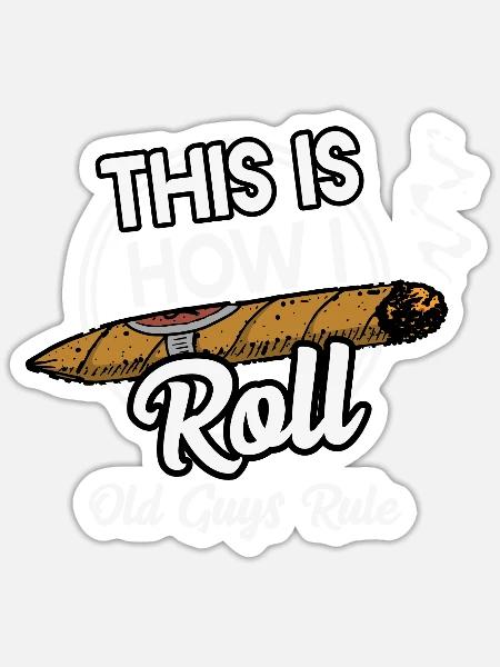 So rolle ich - passionszigarre - Sticker Größe S (10 x 10 cm) - Mattweiß