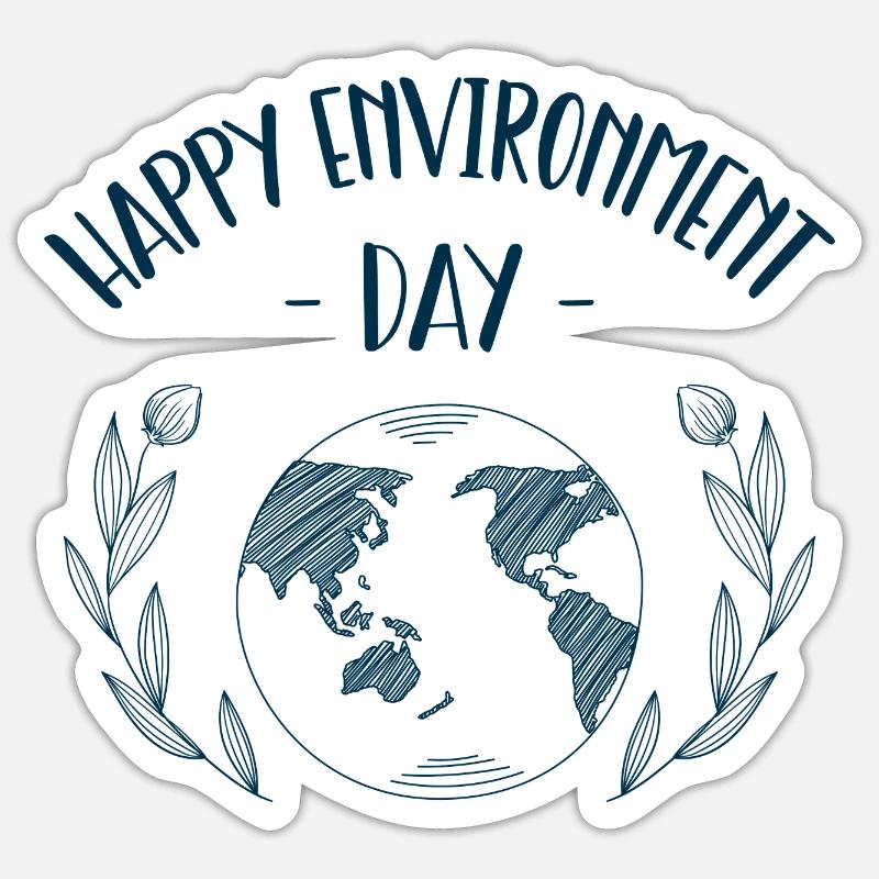 Happy Environment Day - Sticker size S (10 x 10 cm) - white matte