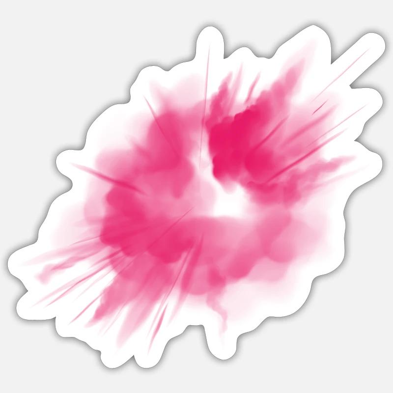 Farbe Klecks Spritzer Maler Geschenk bunt paint Sticker Größe S (10 x 10 cm)