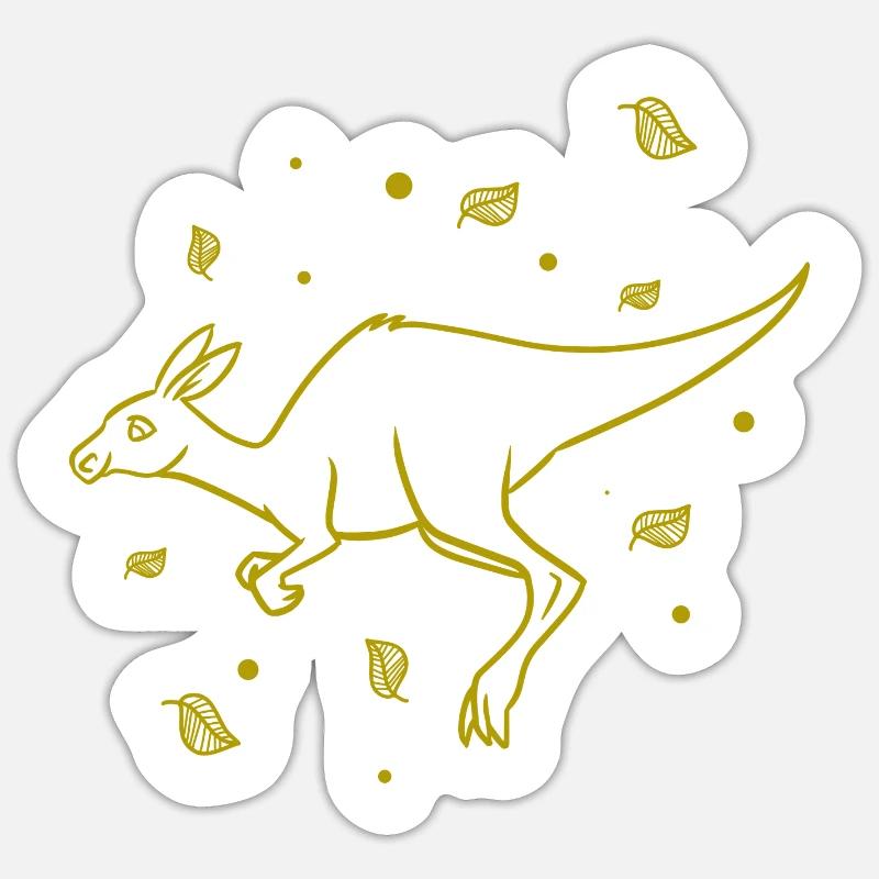 Känguru - Kangaroo - Australia - Outback Sticker Größe S (10 x 10 cm)