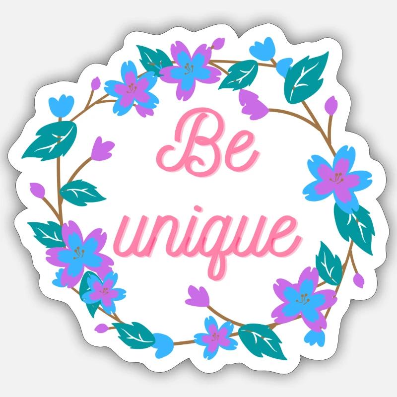 Be unique Sticker Größe S (10 x 10 cm)