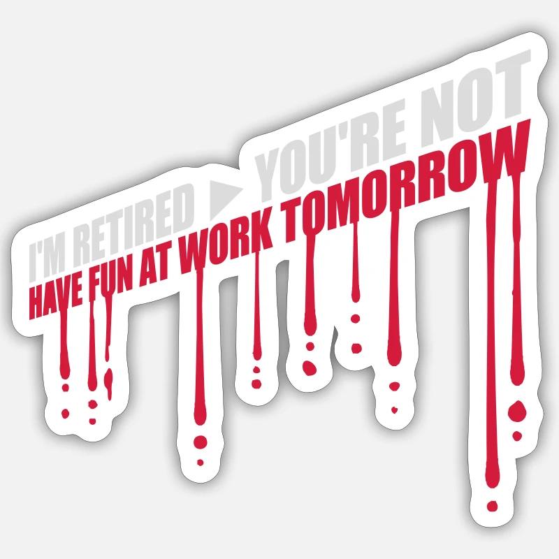 have fun at work - Sticker Größe S (10 x 10 cm) - Mattweiß