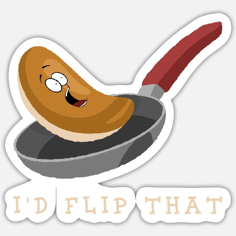 Pancakes Berlin Waffles Breakfast Gift Sticker size S (10 x 10 cm)