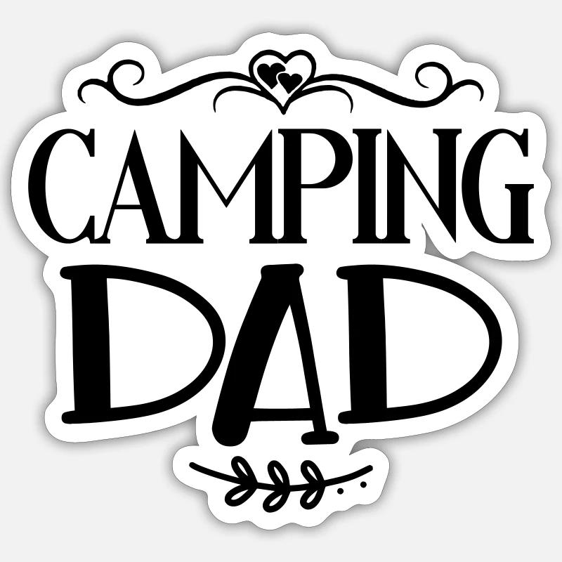 camping dad Sticker Größe S (10 x 10 cm)