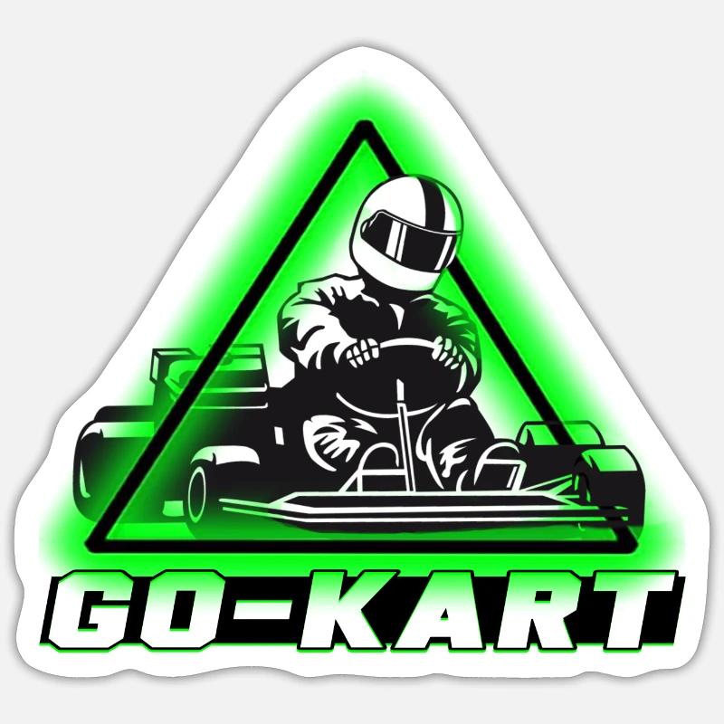 Go Kart - Sticker size S (10 x 10 cm) - white matte