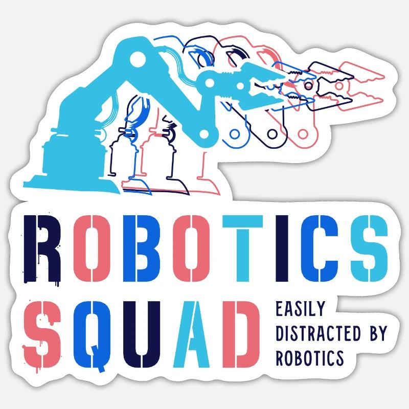 Robotics Squad Mechanic Engineer Student Robot Sticker size S (10 x 10 cm)