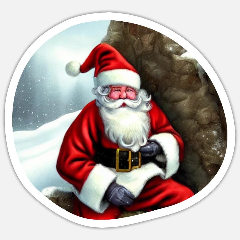 Weihnachtsmann Sticker Größe S (10 x 10 cm)