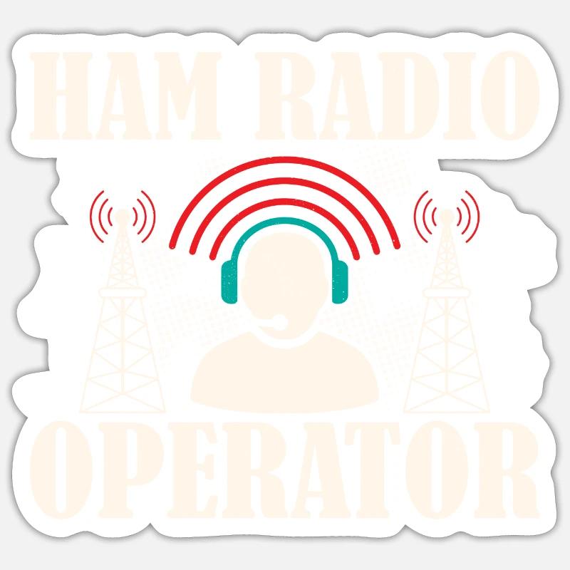 Ham Radio Operator Do It With Great Frequency Enth Sticker Größe S (10 x 10 cm)