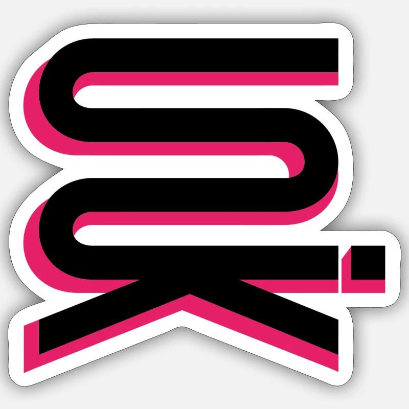 UNIK high vertical blackpink - Sticker size S (10 x 10 cm) - white matte