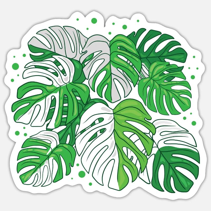 Variegated Monstera Sticker size S (10 x 10 cm)