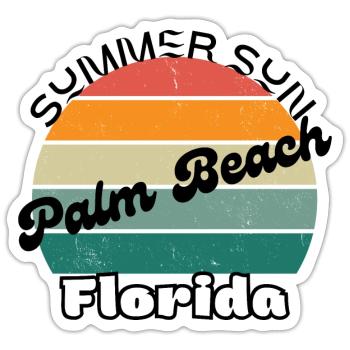 Palm Beach Florida - Sticker size S (10 x 10 cm) - white matte - Front