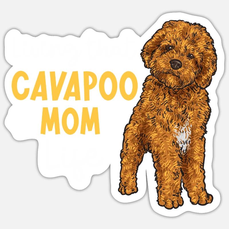 Cavapoo Cavoodle Capoodle Dog - Sticker size S (10 x 10 cm) - white matte