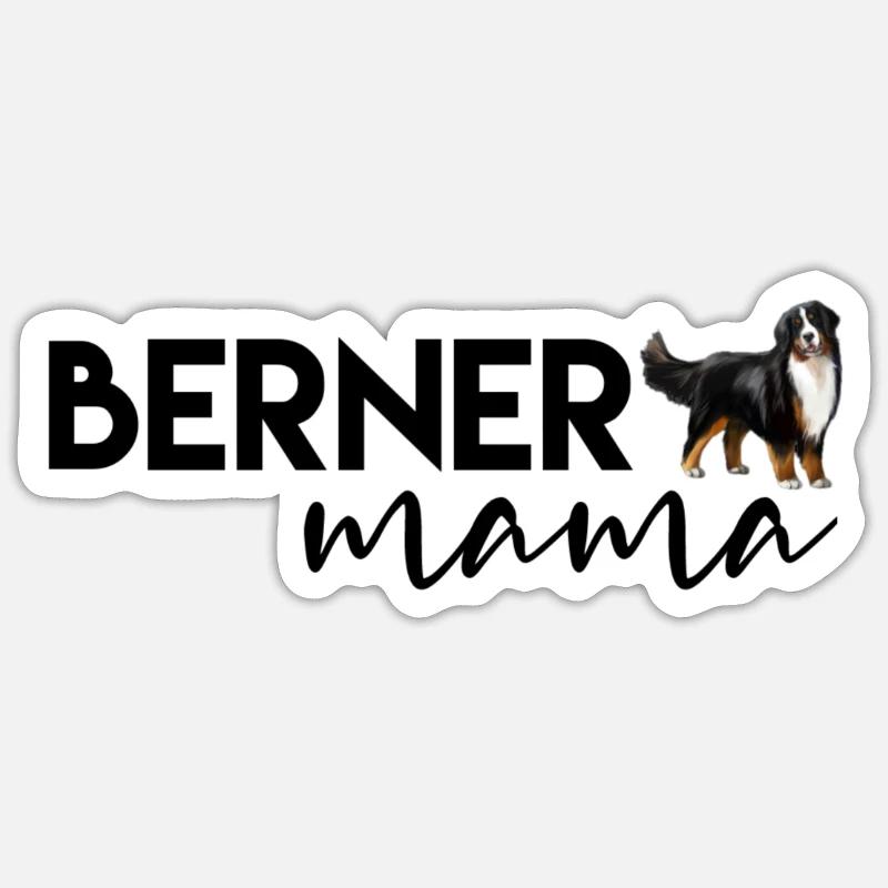 Bouvier bernois - Sticker taille S (10 x 10 cm) - blanc mat