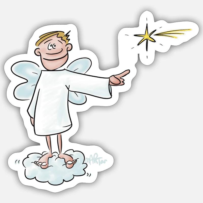 Weihnachtsstern Sticker Größe S (10 x 10 cm)