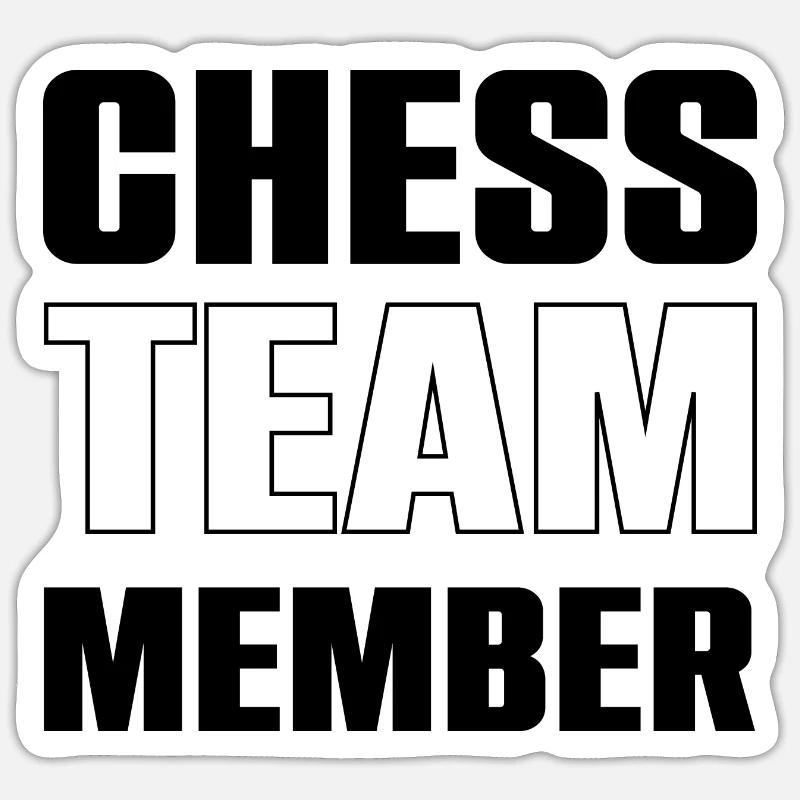 Équipe d’échecs - Sticker taille S (10 x 10 cm) - blanc mat