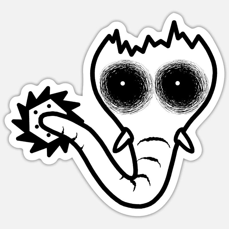 The funny bizarre imaginative Sägofant Sticker size S (10 x 10 cm)