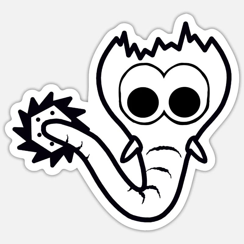 The funny bizarre imaginative Sägofant Sticker size S (10 x 10 cm)