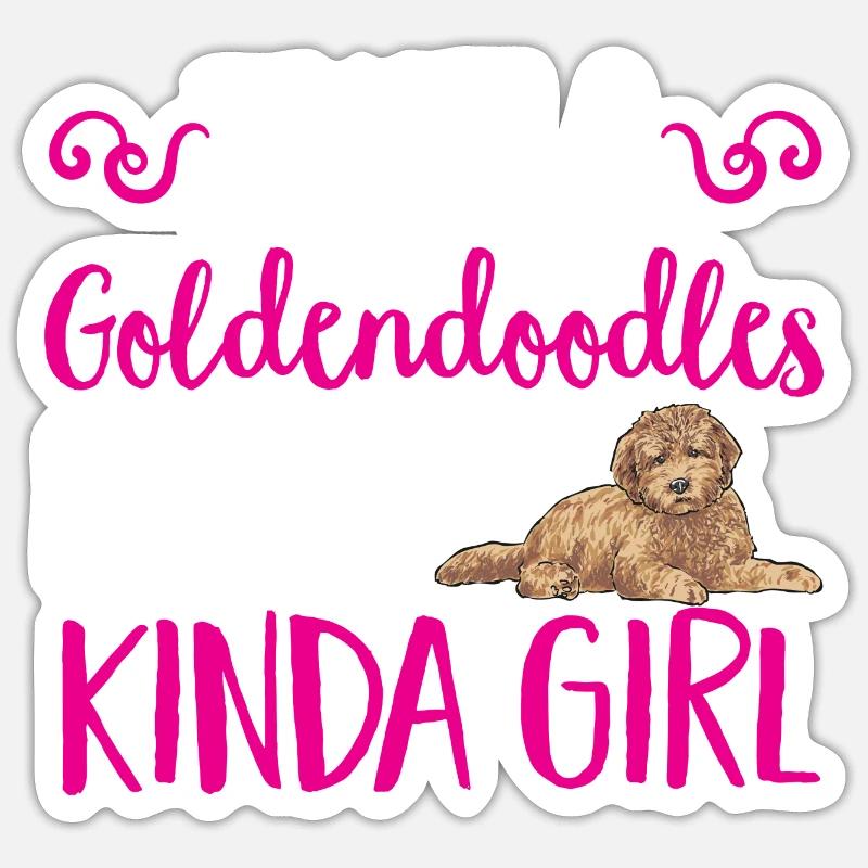 Goldendoodle Doodle Chien - Sticker taille S (10 x 10 cm) - blanc mat