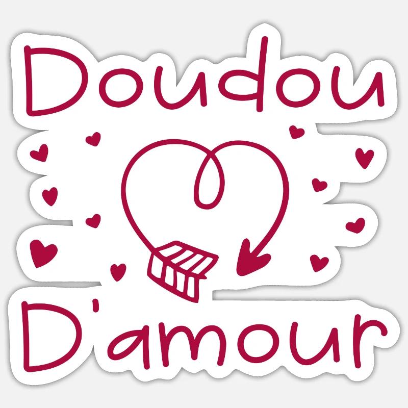 doudou d amour Sticker taille S (10 x 10 cm)