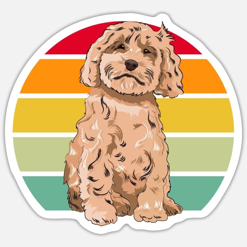 Cockapoo Dog - Sticker size S (10 x 10 cm) - white matte