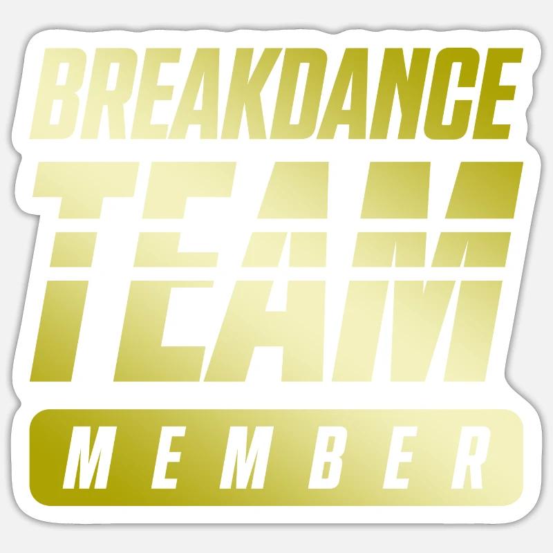 Équipe de breakdance - Sticker taille S (10 x 10 cm) - blanc mat