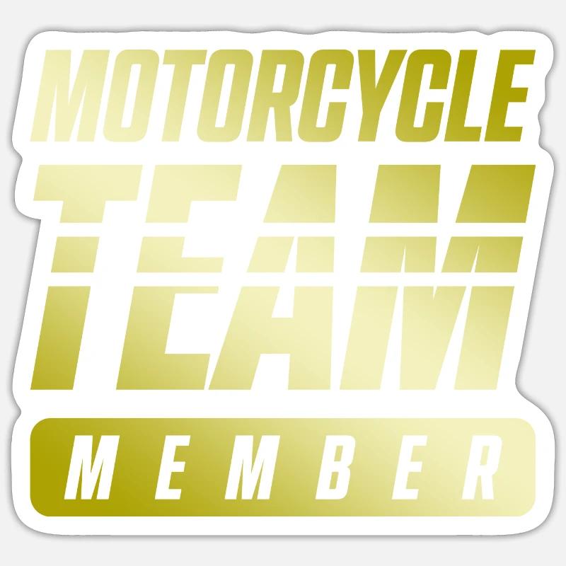 Motorcycle Team - Sticker Größe S (10 x 10 cm) - Mattweiß