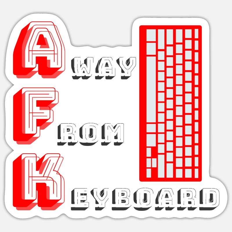 AFK | Away from keyboard - Sticker size S (10 x 10 cm) - white matte